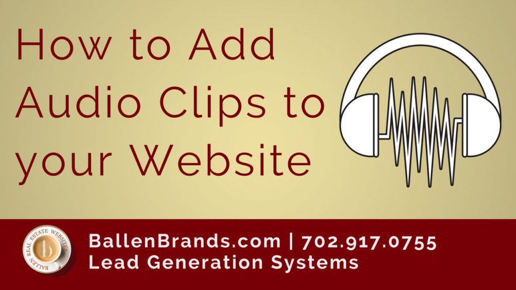 How to Add Audio Clips to your Website