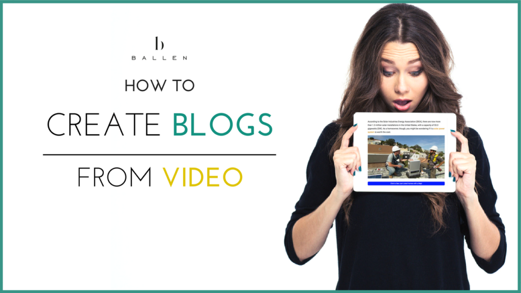 How to Create Blog Posts from Your Videos