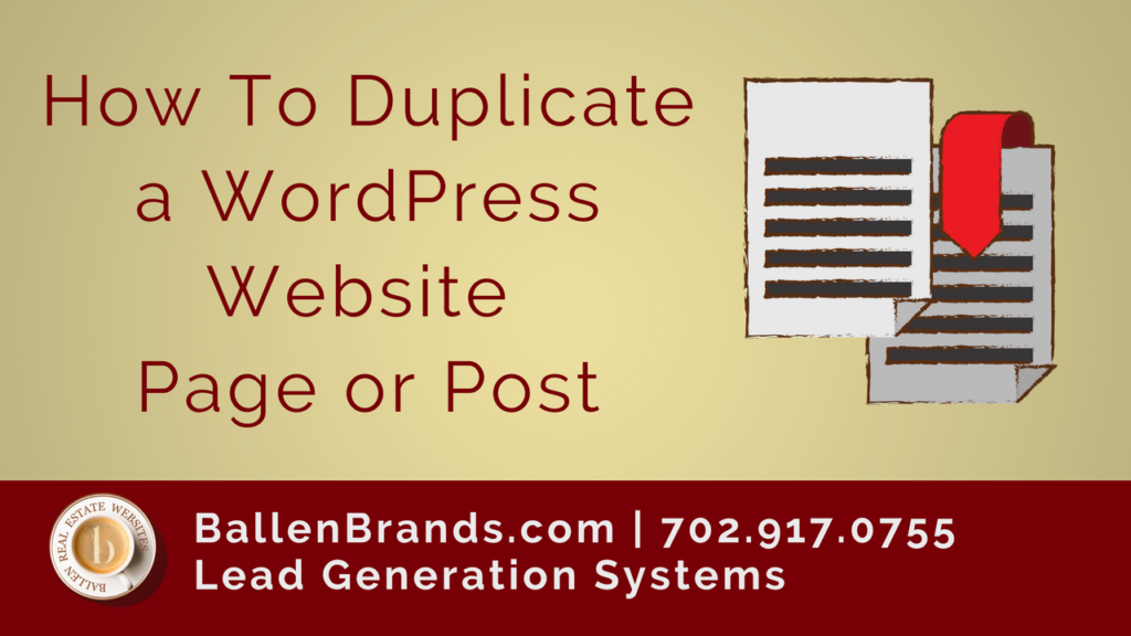 How to Duplicate a WordPress Website Page or Post