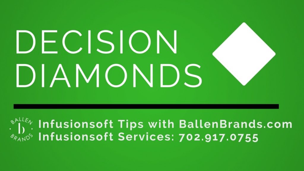 Understanding Decision Diamonds in Infusionsoft Campaigns