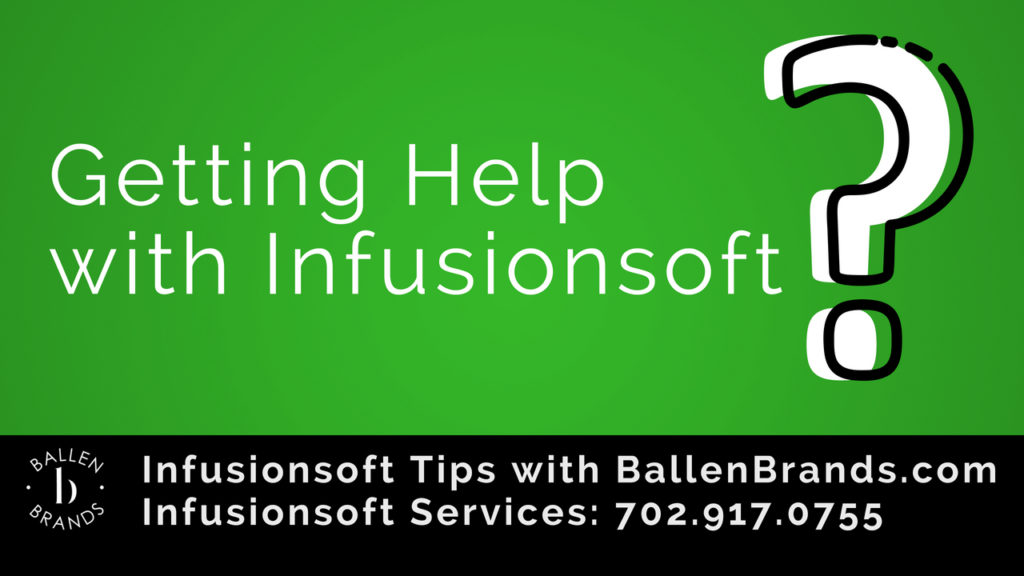 Getting Help with Infusionsoft