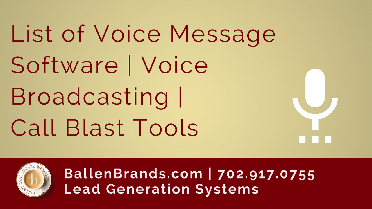 List of Voice Message Software | Voice Broadcasting | Call Blast Tools