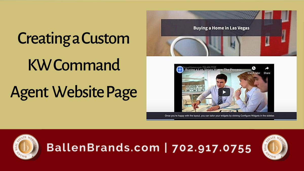 Creating a Custom KW Command Agent Website Page