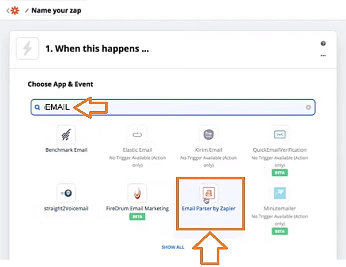 how does zapier email parser work